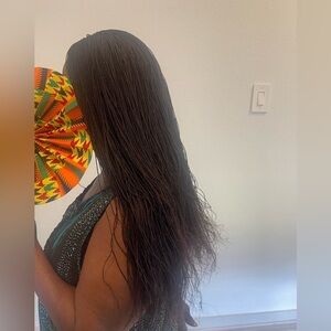 Braided Brown Colored Wig Hair